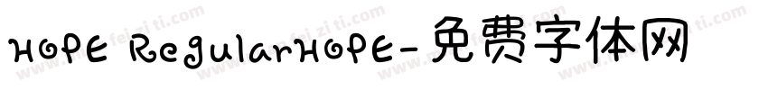 HOPE RegularHOPE字体转换